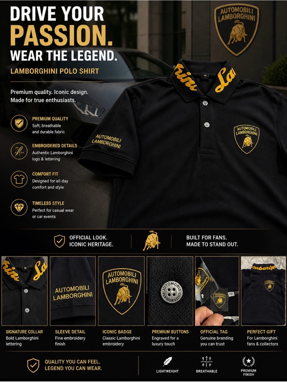 Man’s Lamborghini T-shirt, size XXL fit XL